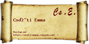 Csáti Emma névjegykártya